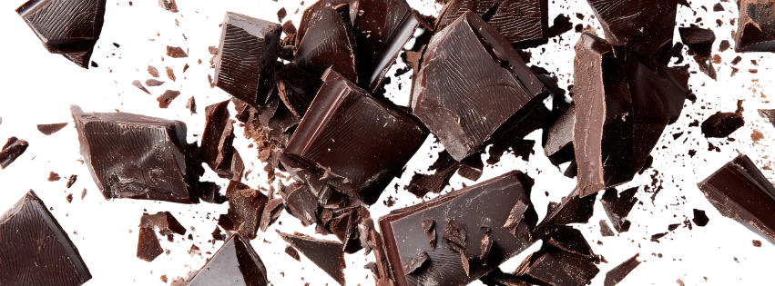 Chocolate oscuro en trozos